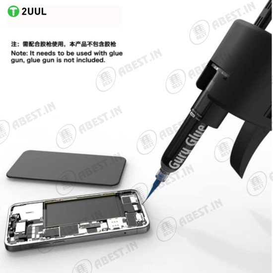 2UUL DA43 Guru Glue 30ML Soft Buffer Adhesive Black for Smartphone Repairs