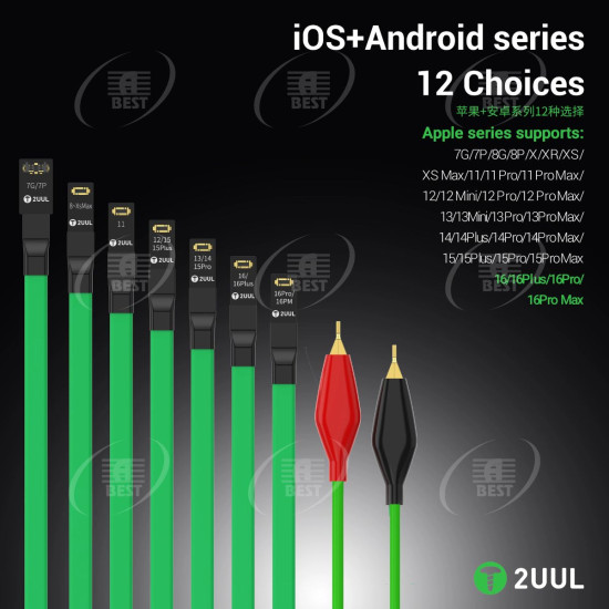 2UUL PW02 Power Boot Cable for iPhone 8–16PM and Android