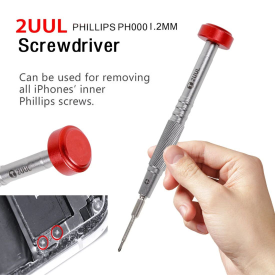 2UUL SD02 Aluminum Handle Screwdriver With Electroplated Nickel For Mobile Phone Repair