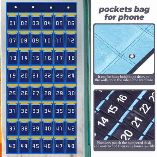 48 POCKETS HANGING STORAGE ORGANIZER FOR PHONES & ACCESSORIES