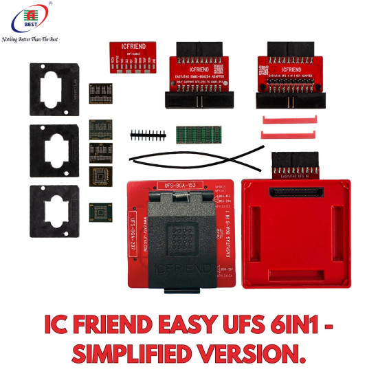 IC FRIEND 6IN1 UFS BGA153 / BGA254 / BGA297 SOCKET FOR EASY JTAG PLUS BOX - (SIMPLFIED VERSION)