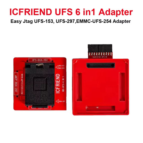 IC FRIEND 6IN1 UFS BGA153 / BGA254 / BGA297 SOCKET FOR EASY JTAG PLUS BOX - (SIMPLFIED VERSION)