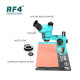 RF4 RF-7050 PRO P088 7X-50X SYNCHRONOUS ZOOM TRINOCULAR STEREO MICROSCOPE WITH ALUMINUM ALLOY BASE & THERMOPLASTIC RUBBER MAT