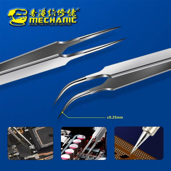 Mechanic Aaa-14 / Aaa-15 Ultra Fine High Hardness Stainless Steel Tweezers for Mobile Phone Repair