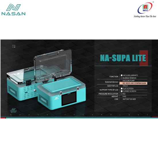 NASAN NA-SUPA LITE OCA LAMINATING MACHINE FOR FLAT/CURVED MOBILE LCD REPAIR - 3IN1 SET