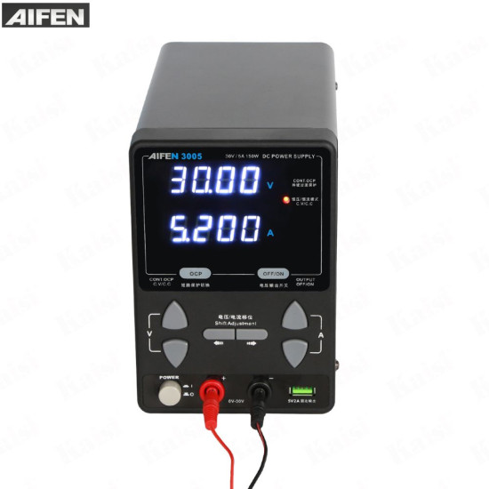 AIFEN 3005 (30V~5A) INTELLIGENT ADJUSTABLE DC REGULATE SWITCH POWER SUPPLY - 150W