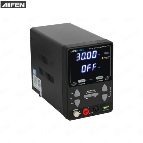 AIFEN 3005 (30V~5A) INTELLIGENT ADJUSTABLE DC REGULATE SWITCH POWER SUPPLY - 150W