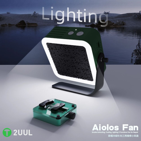 2UUL AIOLOS ALL-IN-ONE SMOKE EXTRACTION & COOLING FAN WITH LED LIGHT 