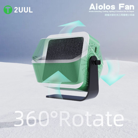 2UUL AIOLOS ALL-IN-ONE SMOKE EXTRACTION & COOLING FAN WITH LED LIGHT 