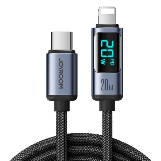 JOYROOM PRISM SERIES C TYPE TO LIGHTNING 20W CHARGING CABLE WITH DIGITAL DISPLAY - 1.2M