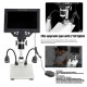 B1200 DIGITAL MICROSCOPE WITH 7 INCH LARGE HD DISPLAY (1-1200X) CONTINUOUS AMPLIFICATION MAGNIFIER WITH METAL STAND AND TWO AUXILIARY LIGHTS