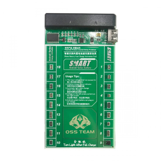 OSS TEAM W207 BATTERY CHARGING AND BATTERY ACTIVATION BOARD - ANDROID USE