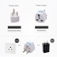 3 PIN UNIVERSAL CONVERSION PLUG SOCKET WORLDWIDE ADAPTOR UK/US/EU/AU TO INDIAN 