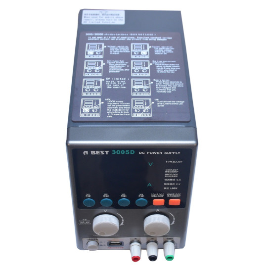 ABEST 3005D ADJUSTABLE DIGITAL DC POWER SUPPLY WITH SHORT KILLER WITH MEMORY OPTION ( 30V~5A )