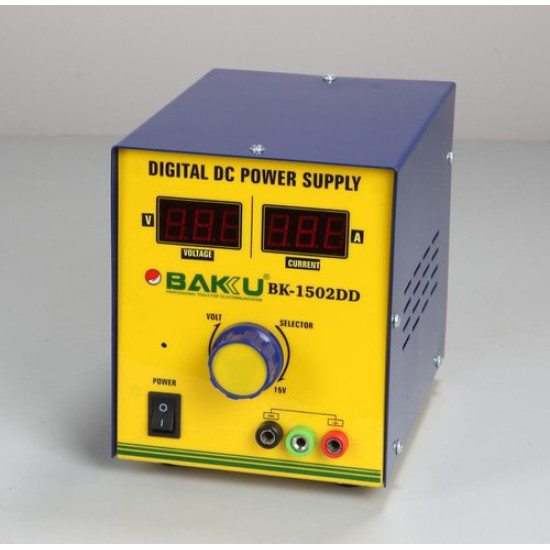 BAKU BK 1502D DC POWER SUPPLY YELLOW (15V, 2.1A)