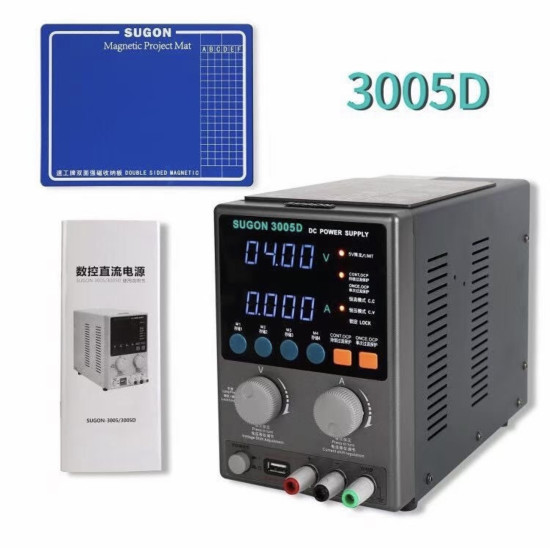 SUGON 3005D ADJUSTABLE DIGITAL DC POWER SUPPLY WITH SHORT KILLER WITH MEMORY OPTION ( 30V~5AMP )