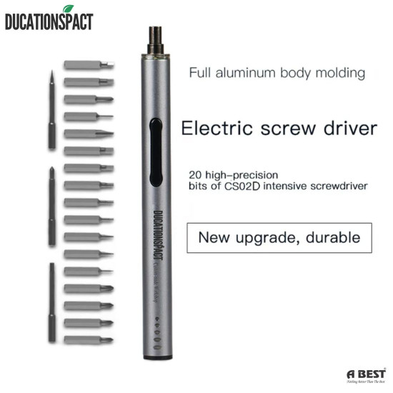 DUCATIONSPACT CS01D ELECTRIC SCREWDRIVER WITH 20 SCREW BITS