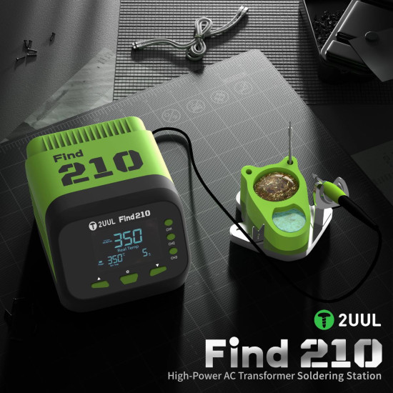 2UUL FD01 FIND210 HIGH-POWER AC TRANSFORMER SOLDERING STATION WITH C210 IRON TIPS - 60W