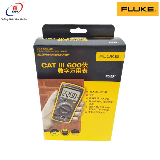 FLUKE 15B+ DIGITAL MULTIMETER AUTO RANGE DMM AC/DC/DIODE/R/C VOLTAGE CURRENT TESTER