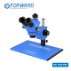 FORWARD FW-7050 PRO 7X-50X SYNCHRONOUS ZOOM TRINOCULAR STEREO MICROSCOPE WITH ALUMINUM ALLOY BASE