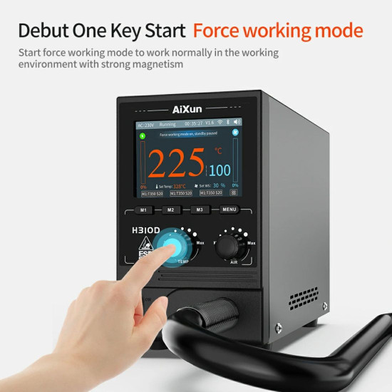 AIXUN H310D 1000W SEGMENTED INTELLIGENT DIGITAL DISPLAY HOT AIR GUN DESOLDERING STATION WITH 6 PCS NOZZLES