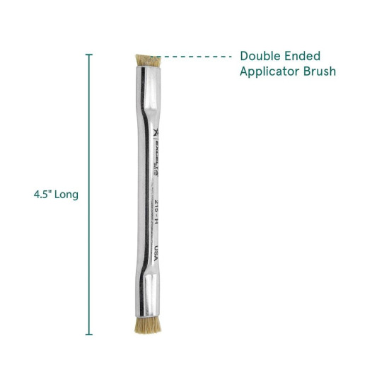 DOUBLE HEADED HORSE HAIR BRISTLES WITH STAINLESS STEEL HANDLE FOR PCB CLEANING