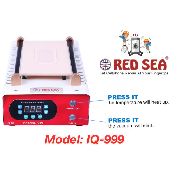 RED SEA IQ-999 TOUCH SEPARATOR MACHINE - SEPARATE BUTTON FOR HEAT & VACUUM PUMP