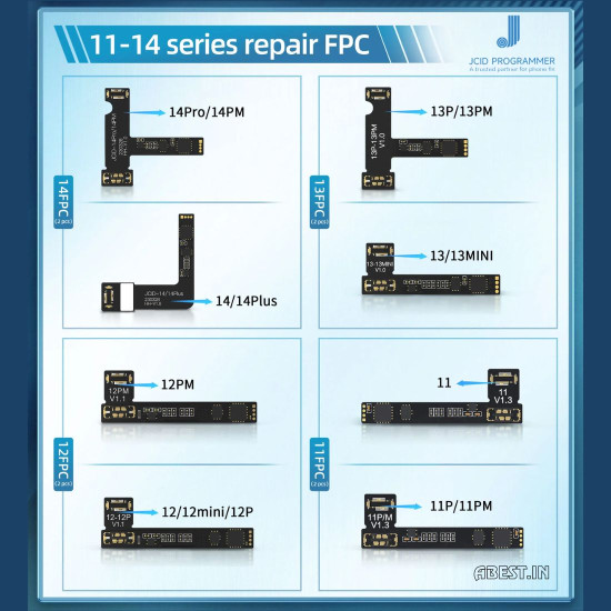 JCID V1SE EXTERNAL BATTERY TAG ON FPC FLEX CABLE FOR IPHONE 11 TO 14PRO MAX