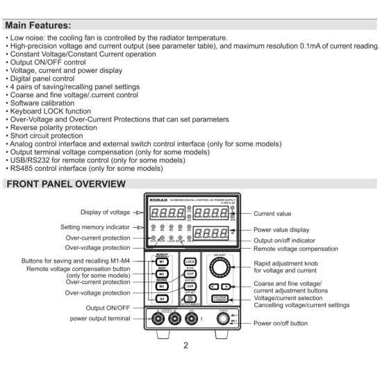 KORAD KA-3005DS PROGRAMMABLE DC POWER SUPPLY (30V/5A) - UPDATED MODEL