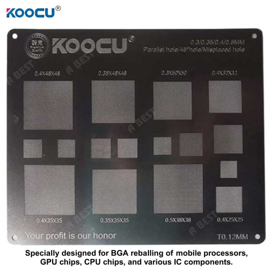 Koocu Universal Black Stencil for Qualcomm, MediaTek, Snapdragon Processors Koocu Universal Black Stencil for Qualcomm, MediaTek, Snapdragon Processors