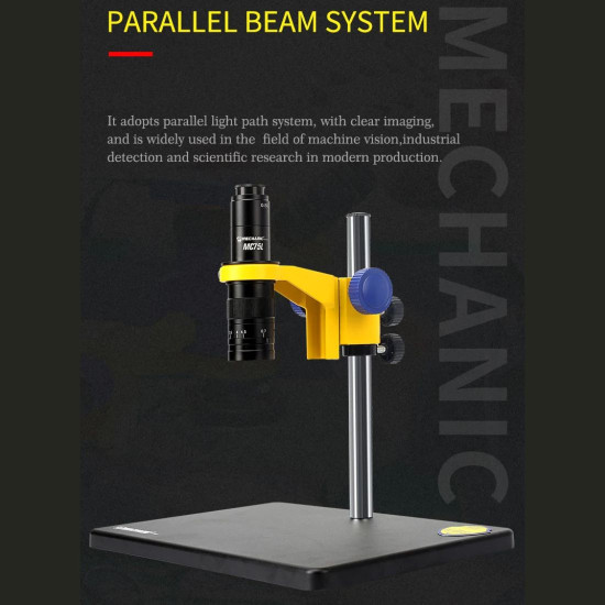 MECHANIC MC75L-B3 MONOCULAR 0.7-4.5X CONTINUOUS ZOOM SINGLE CYLINDER DESIGN MICROSCOPE WITH LED LIGHT