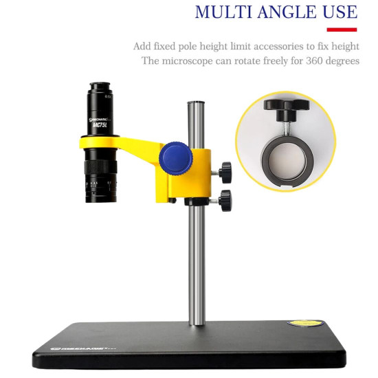 MECHANIC MC75L-B3 MONOCULAR 0.7-4.5X CONTINUOUS ZOOM SINGLE CYLINDER DESIGN MICROSCOPE WITH LED LIGHT