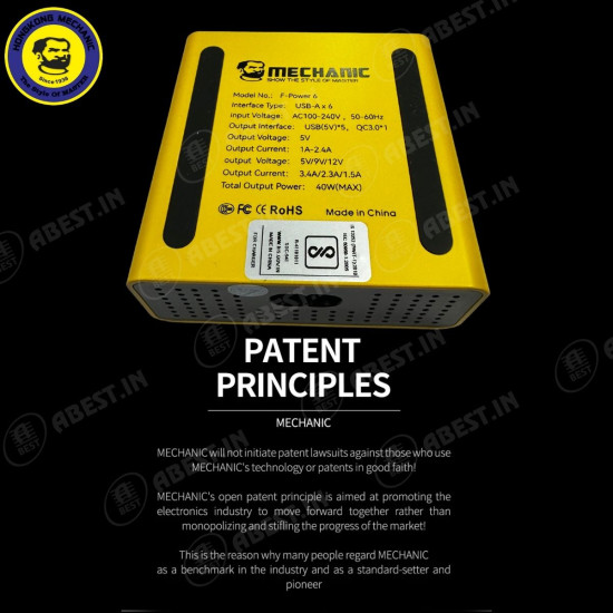 Mechanic F-Power 6 (40W) Smart LCD‑Display Charging Station