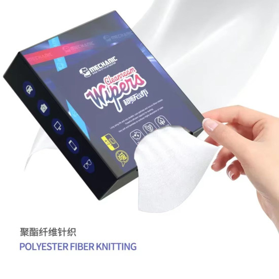 MECHANIC STATIC-FREE FIBER DUST-FREE WIPING CLOTH FOR LCD SCREEN - 50PCS