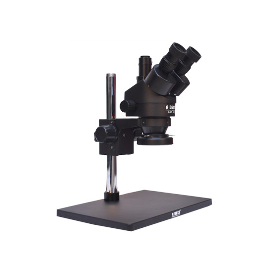 ABEST K-470 AIR 2 WITH BIG STAND 7X-45X TRINOCULAR STEREO MICROSCOPE WITH CAMERA OPTION WITH LED ADJUSTABLE LIGHT - BLACK COLOUR