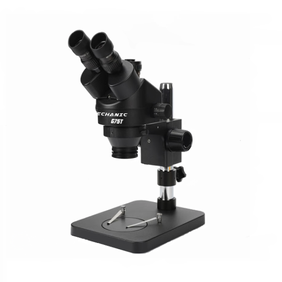 MECHANIC G75T-B1 TRINOCULAR STEREO MICROSCOPE 7X-45X - BLACK