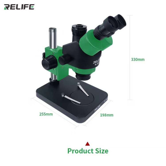 RELIFE RL-M3T-B1 0.7-4.5X TRINOCULAR MICROSCOPE WITH 0.5X LENS