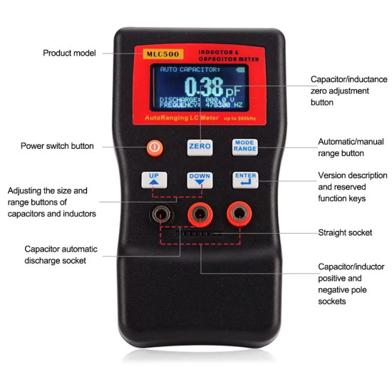 MLC500 ELECTRONIC CAPACITANCE/INDUCTANCE MULTIMETER FOR LC RC OSCILLATION - 500 KHZ 