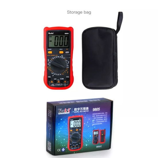 KAISI 9805 AUTO RANGE MULTIFUNCTIONAL DIGITAL UNIVERSAL MULTIMETER 