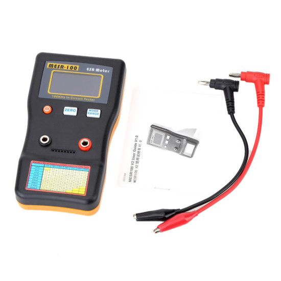 MESR 100 ESR CAPACITANCE OHM METER & RESISTANCE CAPACITOR CIRCUIT TESTER