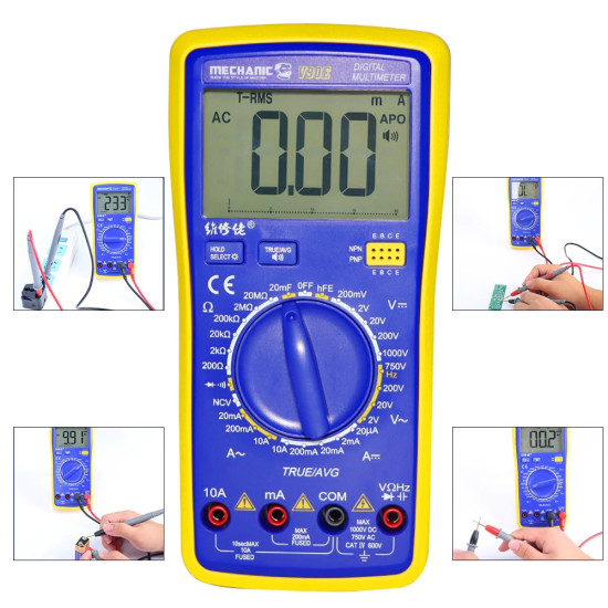 MECHANIC V90E INTELLIGENT MULTIMETER AUTOMATIC DIGITAL DISPLAY METER