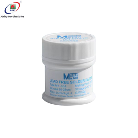 MAANT MY-83A (183℃) NO-CLEANING LEAD-FREE SILVER-CONTAINING SOLDER PASTE FOR PCB MOTHERBOARD REPAIR - 50G