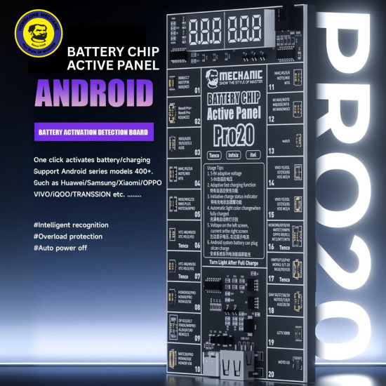 Mechanic Pro 20 Battery Chip Activation Panel for Android Devices Mechanic Pro 20 Battery Chip Activation Panel for Android Devices