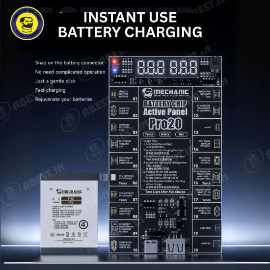 Mechanic Pro 20 Battery Chip Activation Panel for Android Devices Mechanic Pro 20 Battery Chip Activation Panel for Android Devices