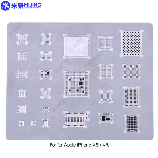 Mijing 3D A12-2 BGA Reballing Stencil for Apple iPhone XS / XR Mijing 3D A12-2 BGA Reballing Stencil for Apple iPhone XS / XR