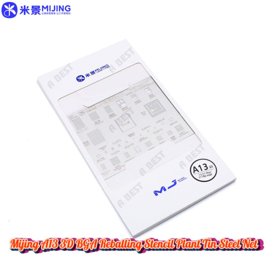 Mijing A13 3D BGA Reballing Stencil for Apple iPhone 11 / 11 Pro / 11 Pro Max Mijing A13 3D BGA Reballing Stencil for Apple iPhone 11 / 11 Pro / 11 Pro Max