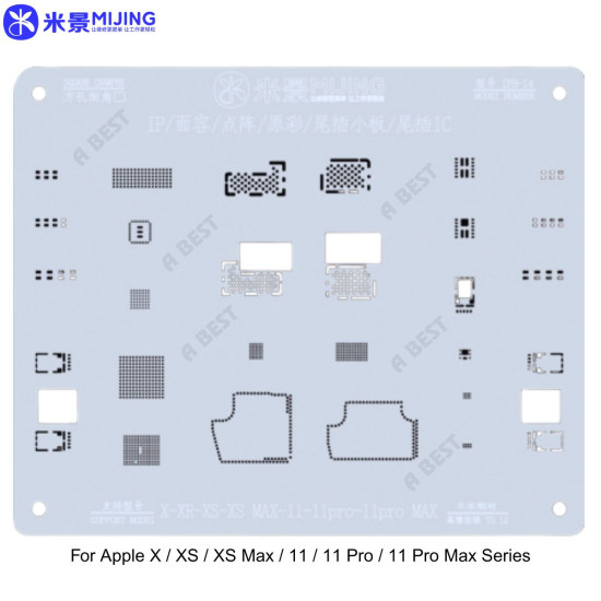 Mijing iPH 14 BGA Reballing Stencil for Apple X / XS / XS Max / 11 / 11 Pro / 11 Pro Max Series Mijing iPH 14 BGA Reballing Stencil for Apple X / XS / XS Max / 11 / 11 Pro / 11 Pro Max Series