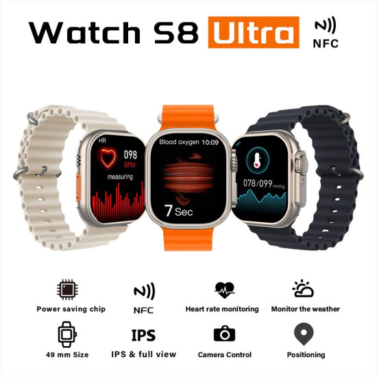 IWATCH N8 ULTRA WITH CALL FEATURES & SPACE ALUMINIUM CASE - 49MM