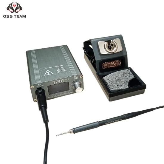 OSS TEAM T210 PRO DIGITAL DISPLAY ADJUSTABLE SOLDERING STATION WITH 3 BITS (I/IS/K)