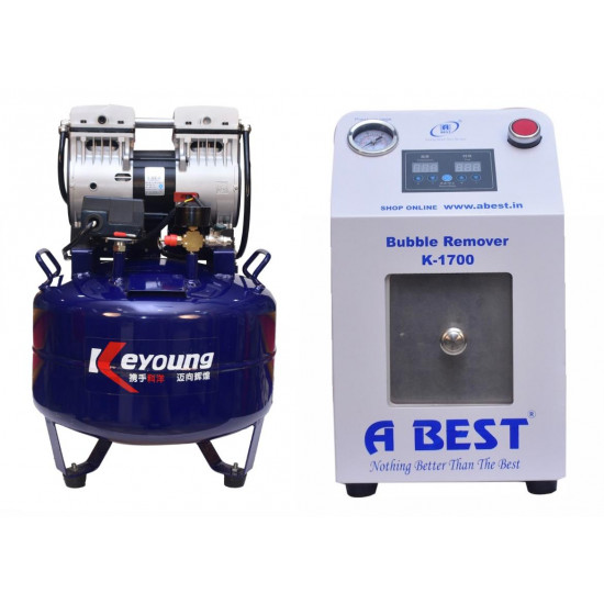 KEYOUNG 32 LITRE COMPRESSOR + ABEST K-1700 BUBBLE REMOVER